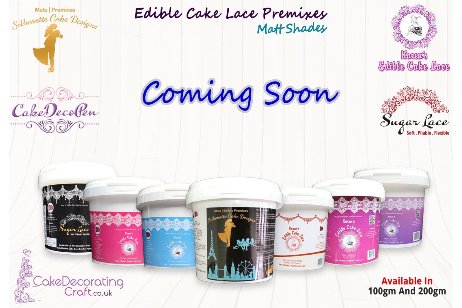 Baby Pink | Edible Cake Lace Premixes | Matt Shade | 200 Grams